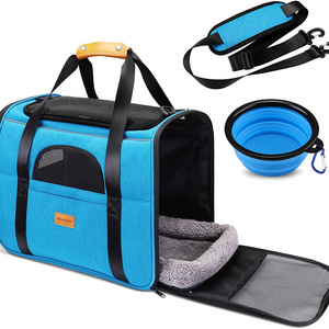 Supplier Wholesale Eco-Friendly Foldable Pet Cat Tote Bag Dog Travel Bag For Dog Stores All Your Dog Accessories With Bowl