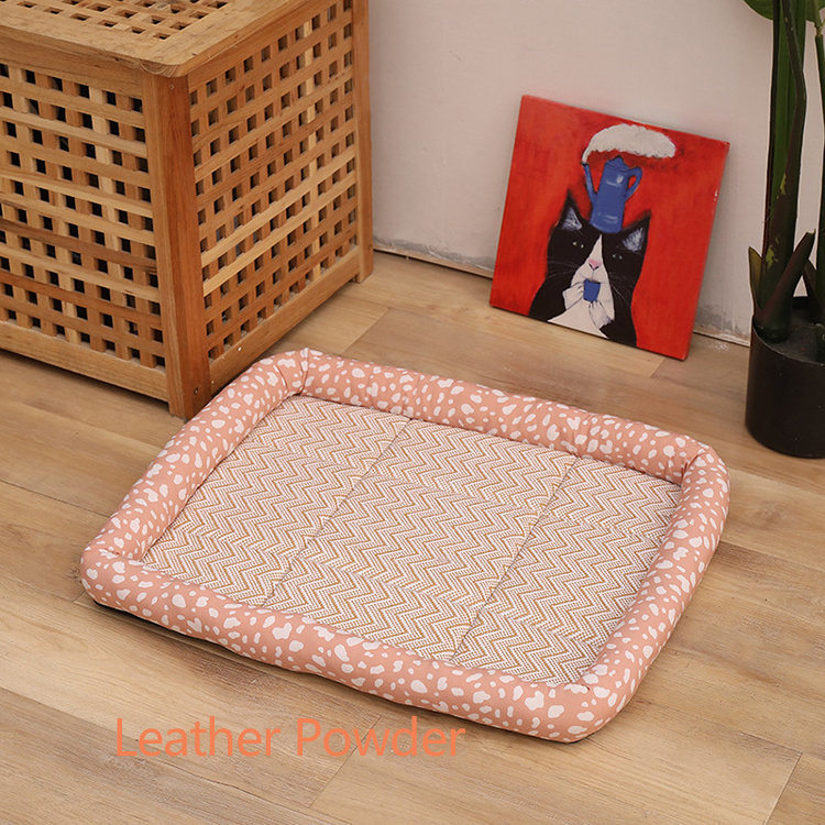 Summer Custom Funny Fluffy Rectangle Washable Eco-friendly Luxury Soft Pet Cat Dog Calming Cooling Sofa Bed Mat