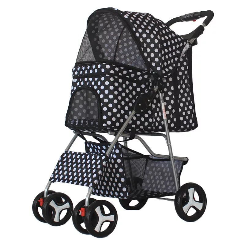 2023 new arrival  Design 4 wheel Easy Walk Folding Travel Carrier Carriage Pet Stroller pet trolleys for Cat and Dog