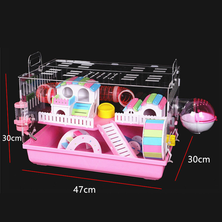 Custom Clear Perspex Acrylic Hamster Cage/Snake Cages/Spider Cage For Small Animals With including accessories