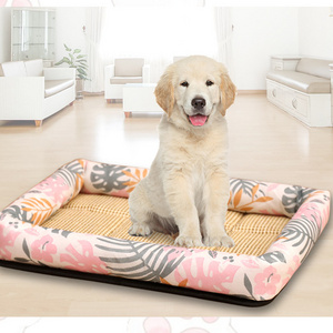 Summer Custom Funny Fluffy Rectangle Washable Eco-friendly Luxury Soft Pet Cat Dog Calming Cooling Sofa Bed Mat