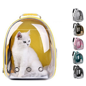 Wholesale Portable Full View Transparent Capsule simons cat bag ABS PC Pet Backpack Pet Carrier Bag Cat Travel Back pack