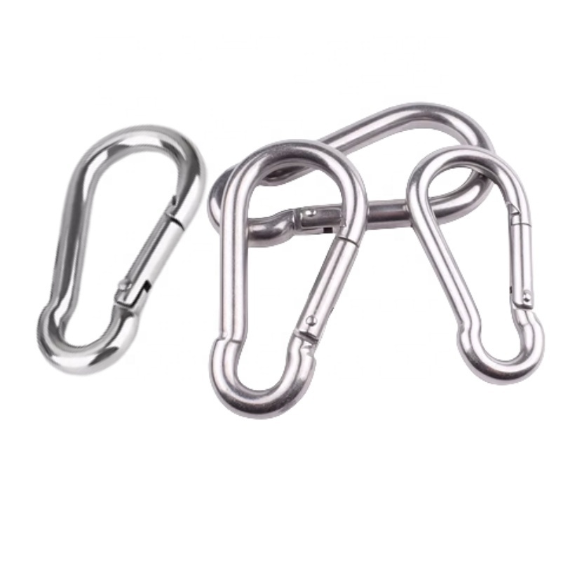 Purple Spring High Quality DIN5299 Stainless Steel Link Buckle Pack Spring Snap Hook Carabiner