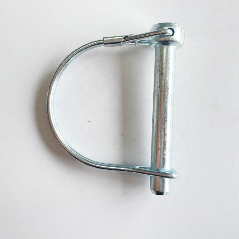 Spot Supply Steel Zinc Plated Double Wire Square Round D Shape Clip Safty Locking Lynch Pin