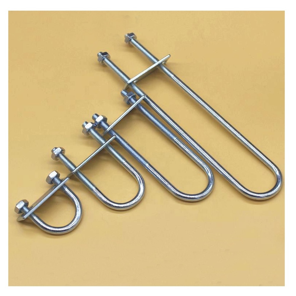 U Bolt Earth Rod Galvanized Steel U Bolt Galvanized Clamps Baffle Set Of Screws U-shaped Clamps