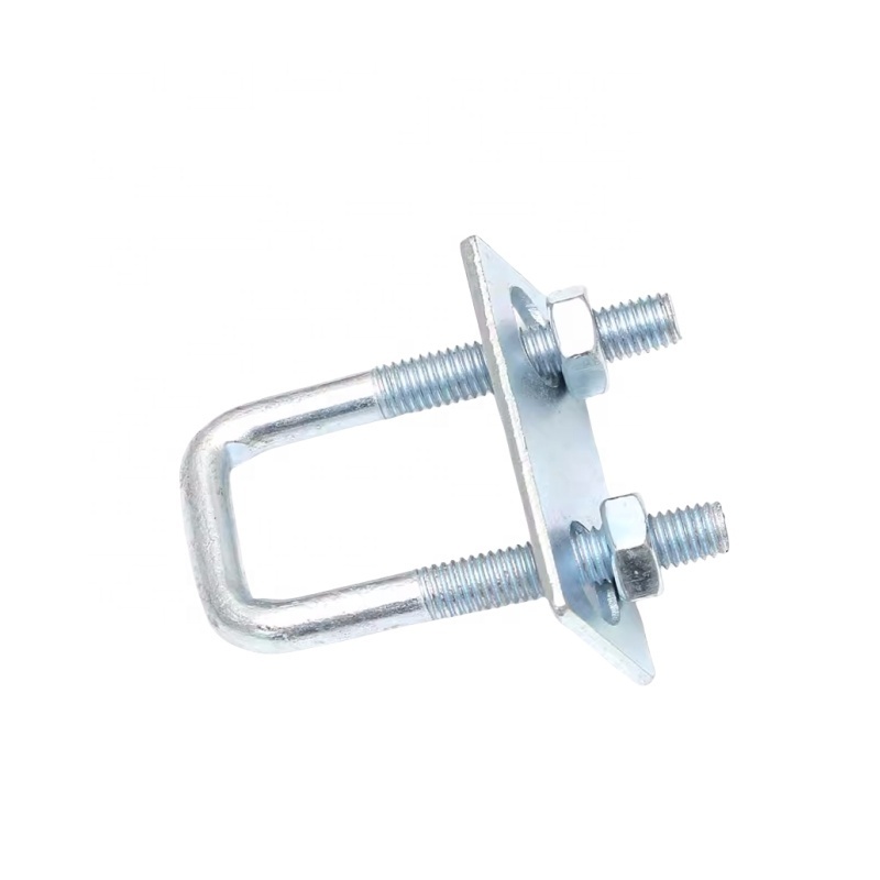 Galvanized Right Angle U-Shaped Bolt, U-Shaped Screw, Pipe Clamp, Fixed Clamp With Nut Set M6M8M10M12