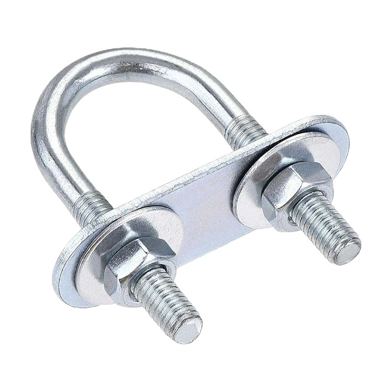 M8/10/12 Stainless Steel, U-shaped Screws Right Angle Clamp Square Pipe Fixing Bolts Auto Part Trailer Pipe Clamp Square U Bolts