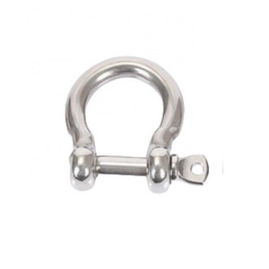 304/316 Stainless Steel M4-M38 Bow Shackle Marine Anchor Bow Shackles D-shaped Shackle