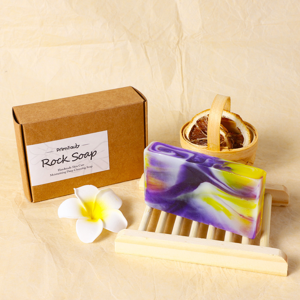 Wholesale Luxury Design Natural Colored Hotel Soaps Handmade 75g Bath Relax Lavender Multiple Colors Bath Soap Small Hotel Soap