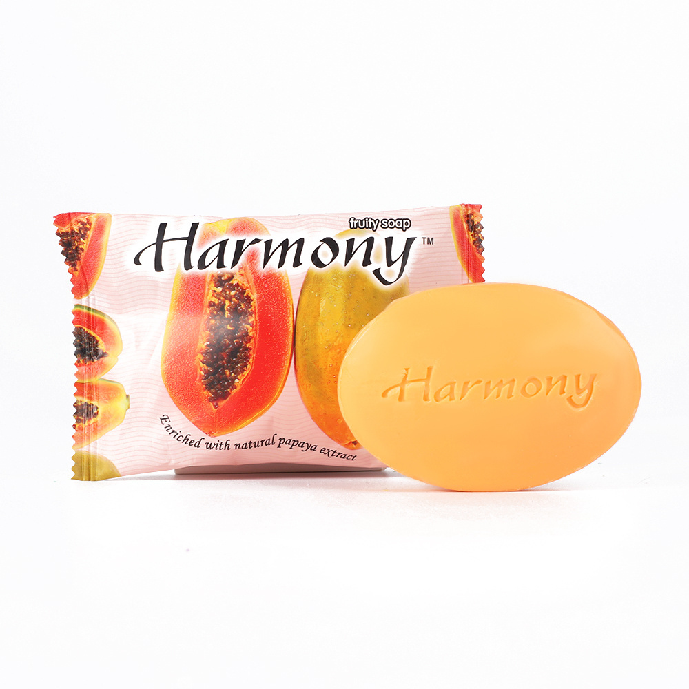 Wholesale Body Nourish Lemon Harmony Fruity Soap 75g with Carving Brand Orange Soap Body Refresh Whitening Harmony Soaps Factory