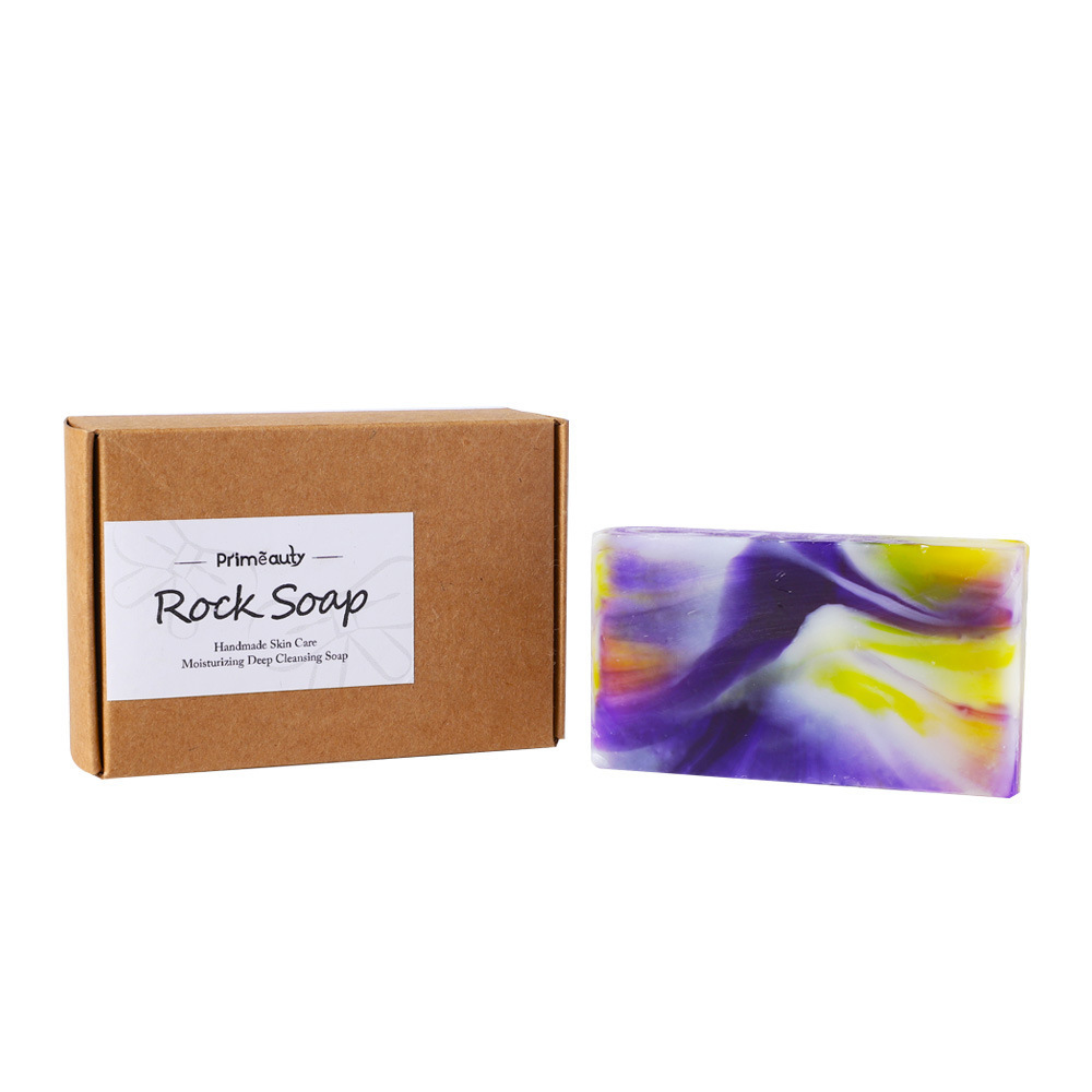 Private Label Bath Relax Luxury Design 3D Mix Color Natural Handmade Soap 75g Lavender Whitening Soap 5 Star Small Hotel Soap