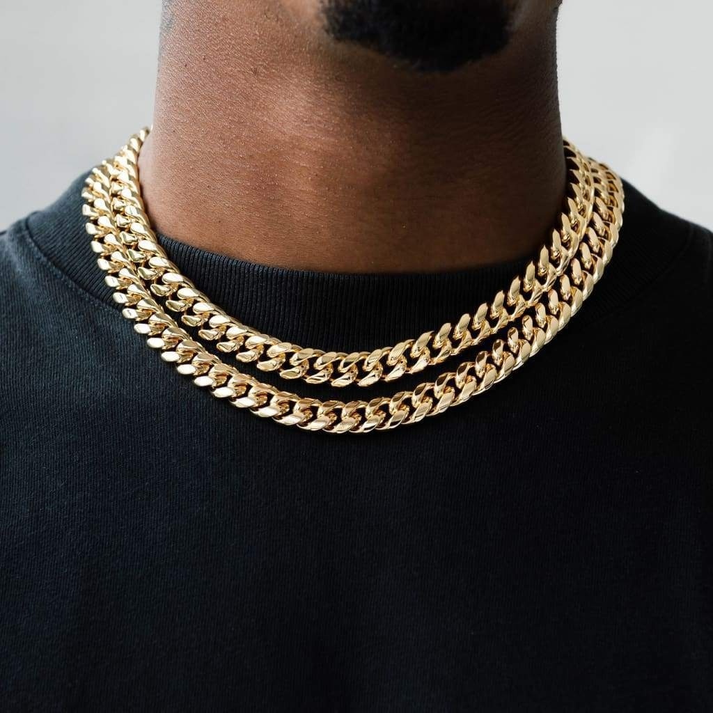 Stainless Steel New Gold Chain Design 18K Gold Filled Chain Necklace Chains Cuban Hip Hop For Men