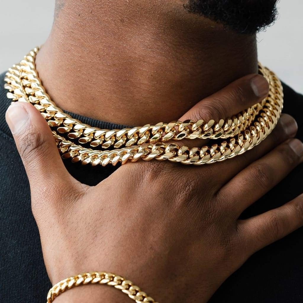 Stainless Steel New Gold Chain Design 18K Gold Filled Chain Necklace Chains Cuban Hip Hop For Men