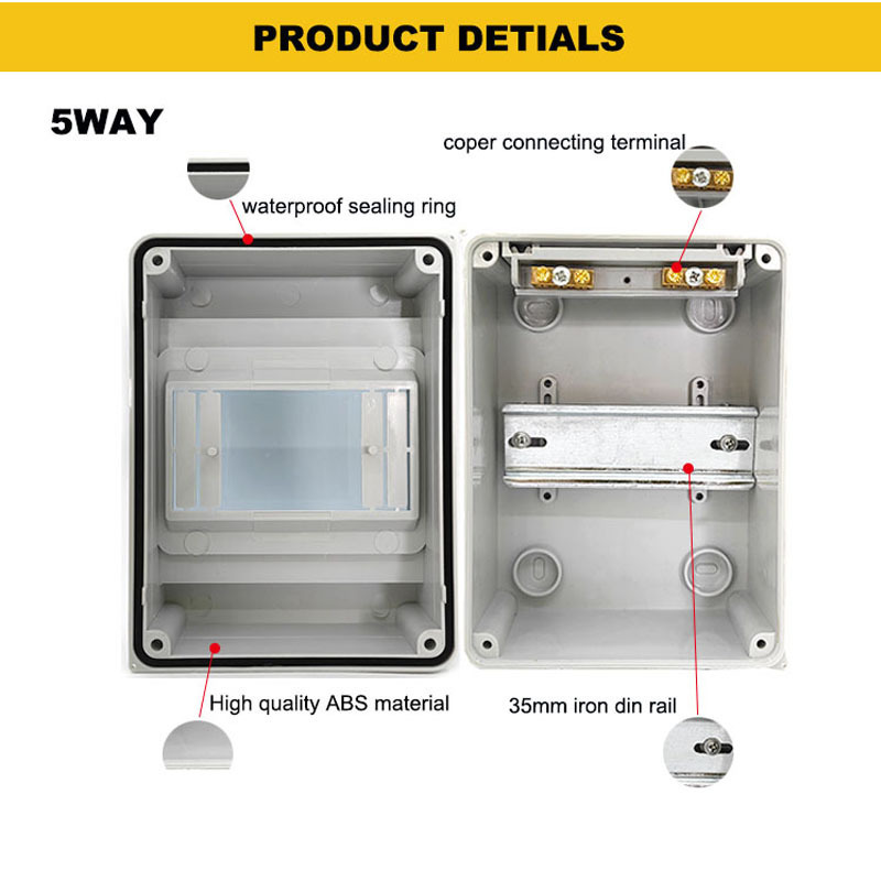 Db box electrical distribution HT 2way 3way 5way 8way 12ways plastic power distribution box 3 phase waterproof box for mcb