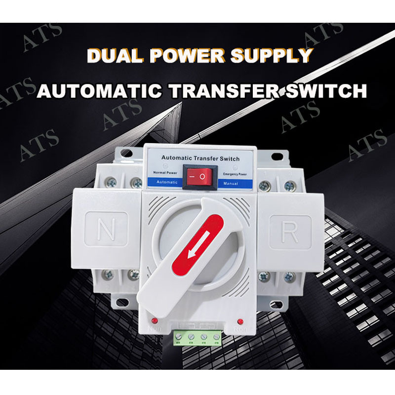 Ats Switch Automatic Transfer 63 Amp 2P 3 Phase 4pole 220V 400V Auto Transfer Switch CB 4 in 2 Out Automatic Transfer Switch