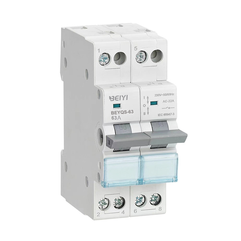 Factory low price 1p 2p 3p 4p 63a 230/400VAC dual power Isolator manual transfer switch 100 amp