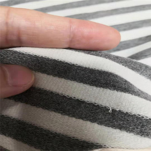 High weight 350gsm Yarn dyed stripe bamboo spandex french terry fabric for hoodie fabric