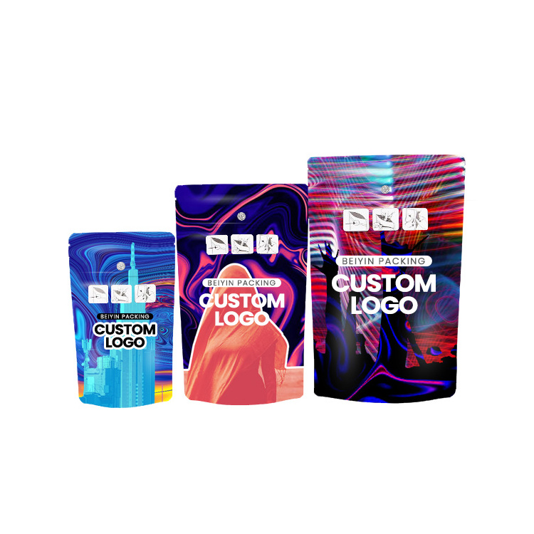 Candy gummy 3.5 smell proof foil 3.5g packaging ziplock custom printed mylar bags