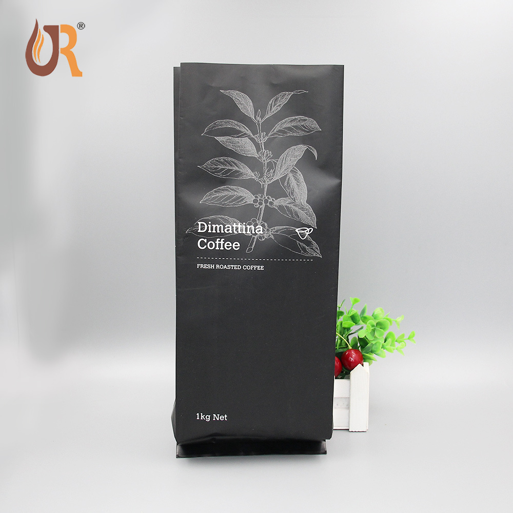 Wholesale custom printed coffee bags recyclable aluminum foil moisture proof coffee packing mylar bag with one way valve