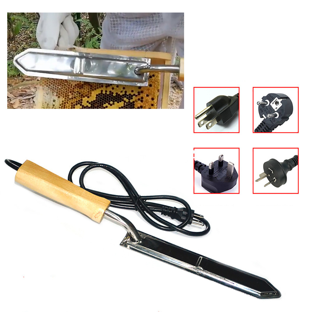 Beekeeping Heated Honey Collector Cutter Bee Wax Scraping Cutting Uncapping Knife Bee Tools Scraper Supplies Farm Tools