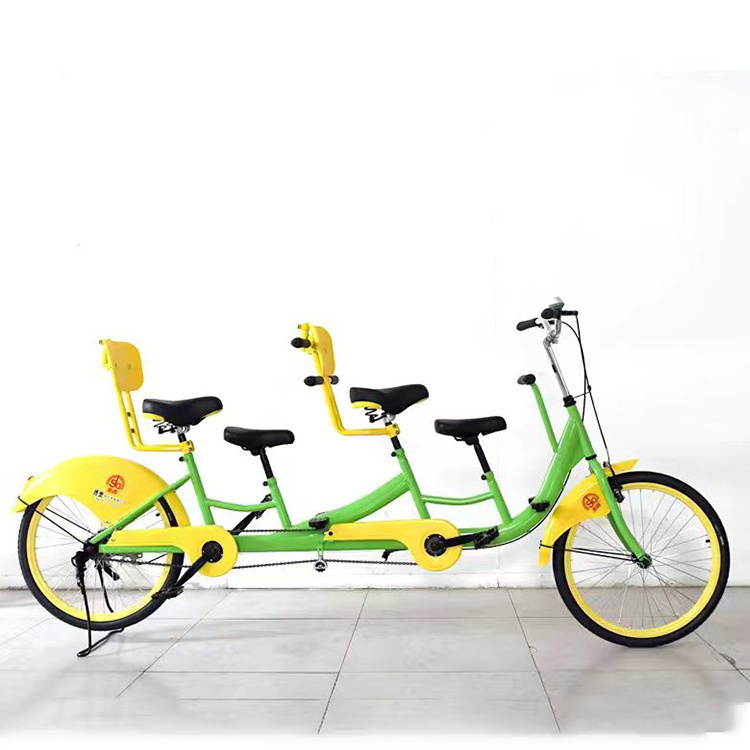 Steel tandem bicycle four person 2 person adults bikes hot sale bike sightseeing