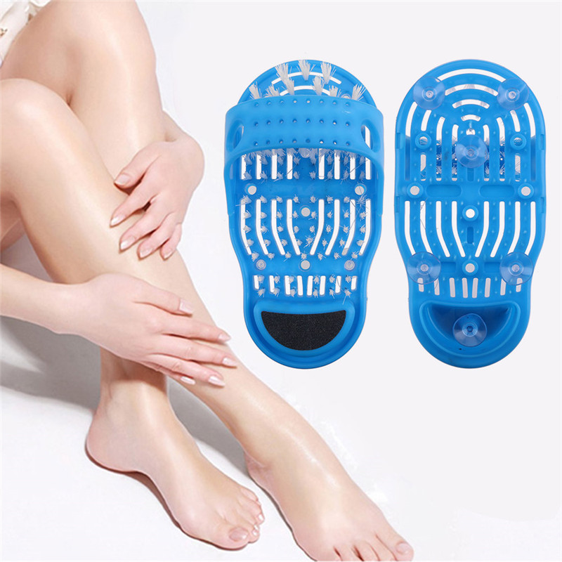 Plastic Bath Shower Feet Bath Shoes Brush Pumice Stone Foot Scrubber Spa Shower Remove Dead Skin Foot Care Tool Massage Slippers