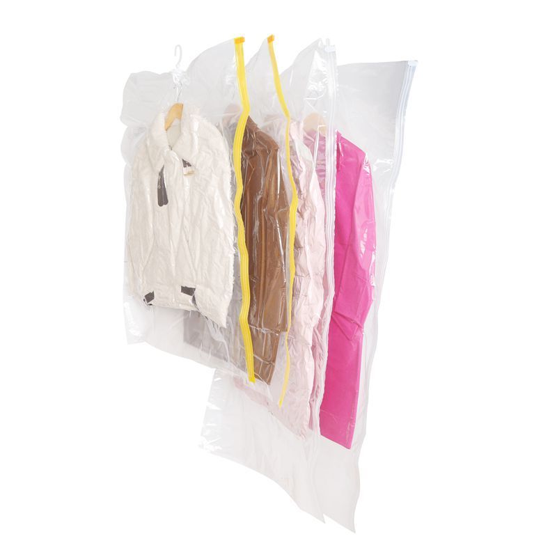 plastic pocket hanging organizer,clothes closet organizer,vacuum bag with hanger