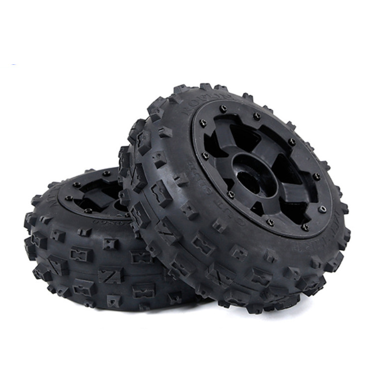 2pcs/set Off Road Front Tire Tyre For Rofun Baha 5B 1/5 RC Cars Remote Control Vehicle Parts Accessories 85078