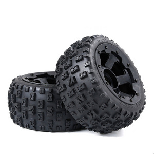 2pcs/set Off Road Rear Tire Tyre For Rofun Baha 5B 1/5 RC Cars Remote Control Vehicle Parts Accessories 85079