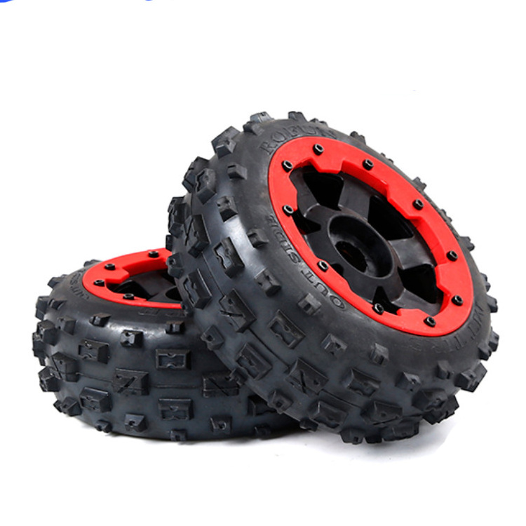 2pcs/set Off Road Front Tire Tyre For Rofun Baha 5B 1/5 RC Cars Remote Control Vehicle Parts Accessories 85078