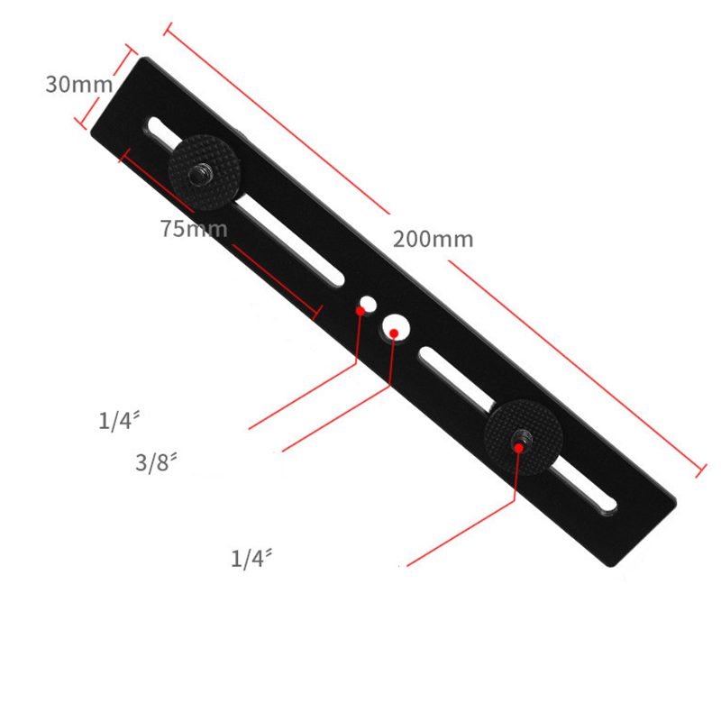 Quality Aluminum Alloy One-piece Flash Double Head Bracket T-type Bracket Camera Fill Light Long Vrossbar Camera Light Stand