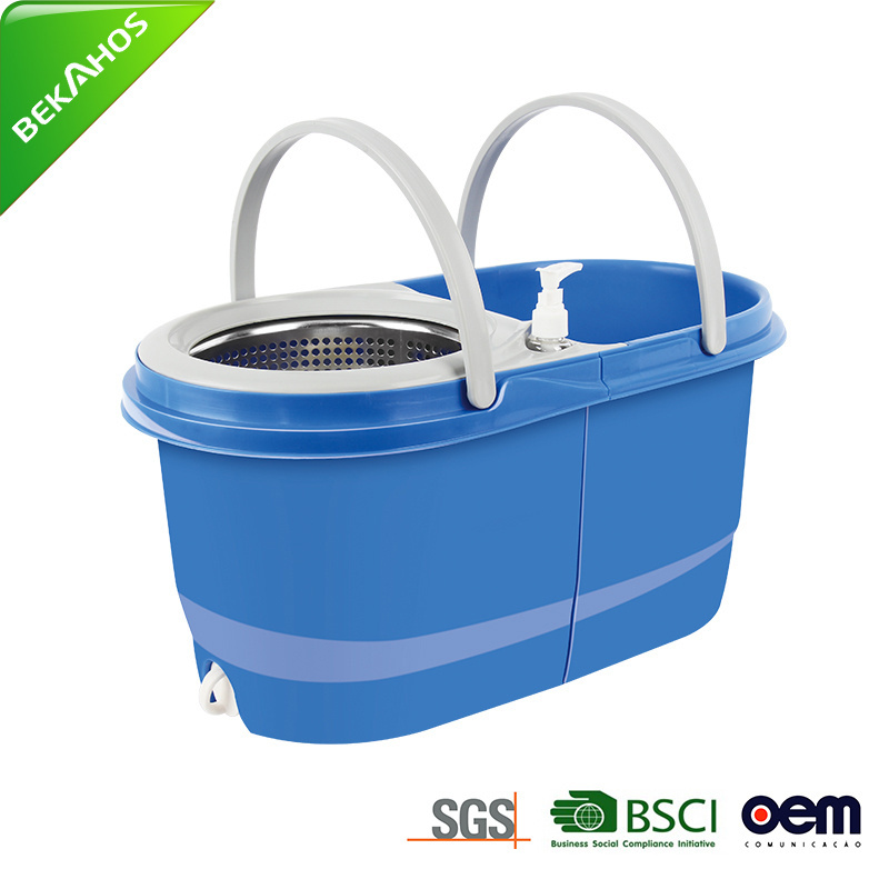 Cleaner Rotating Mop, Car Wash Machine Microfiber Spin Magic Mop, Plastic Bucket 360 Cleaning Spin Super Mop