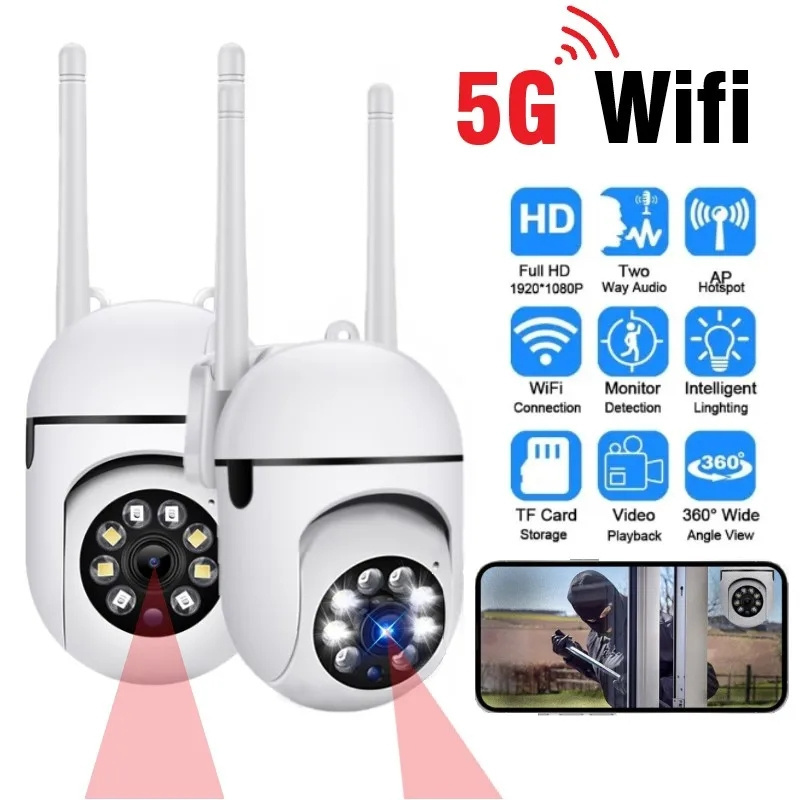 5G Wireless Mini Outdoor PTZ Camera Security Surveillance IP Camera 1080P 4x Digital Zoom Wireless Camera