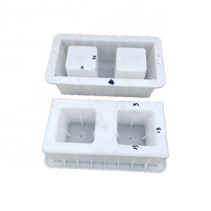 Plastic concrete interlocking hollow blocks bricks making interlock brick wall brick making molds