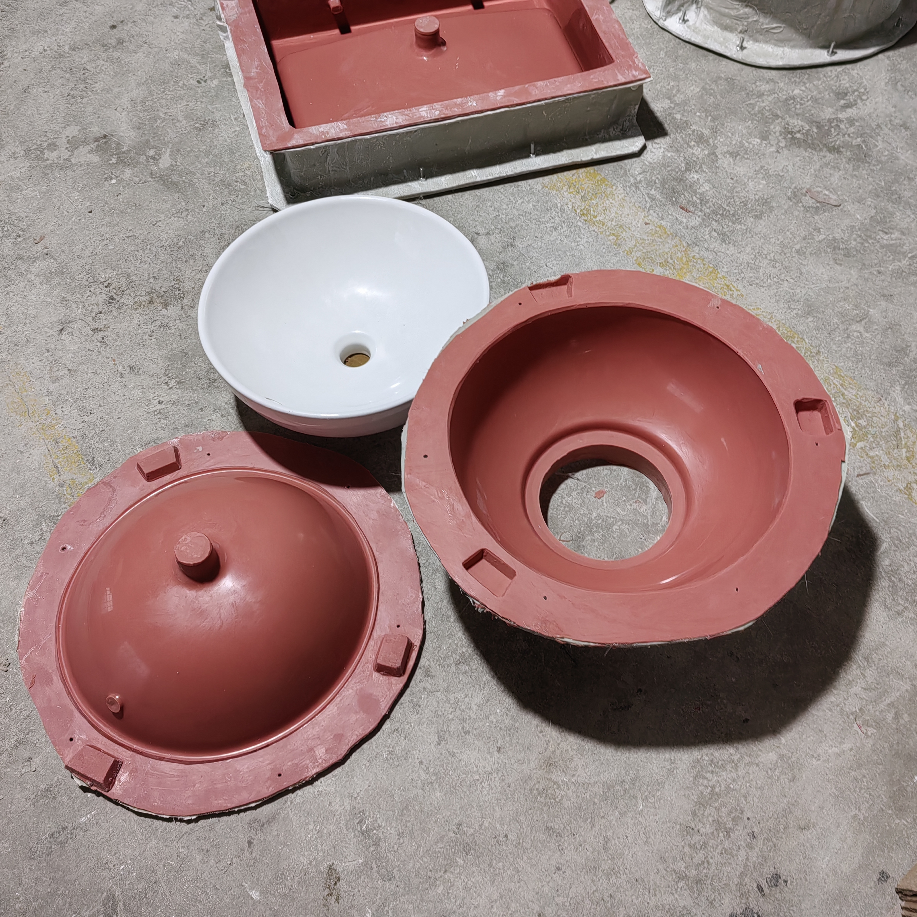 Concrete Silicone rubber molds for concrete wash sink