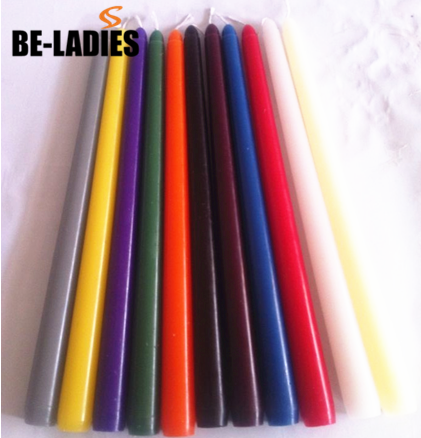 Metallic taper candle stick candle for home decoration