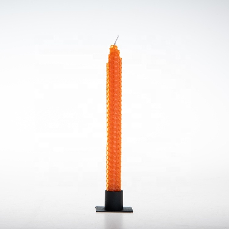 High end organic luxury ivory taper beeswax candles