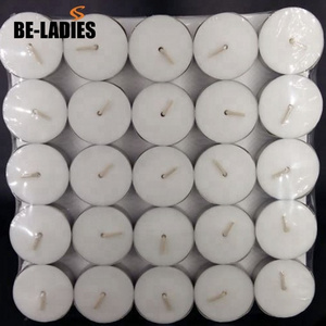 Wholesale bulk white pressed paraffin wax tealight candle