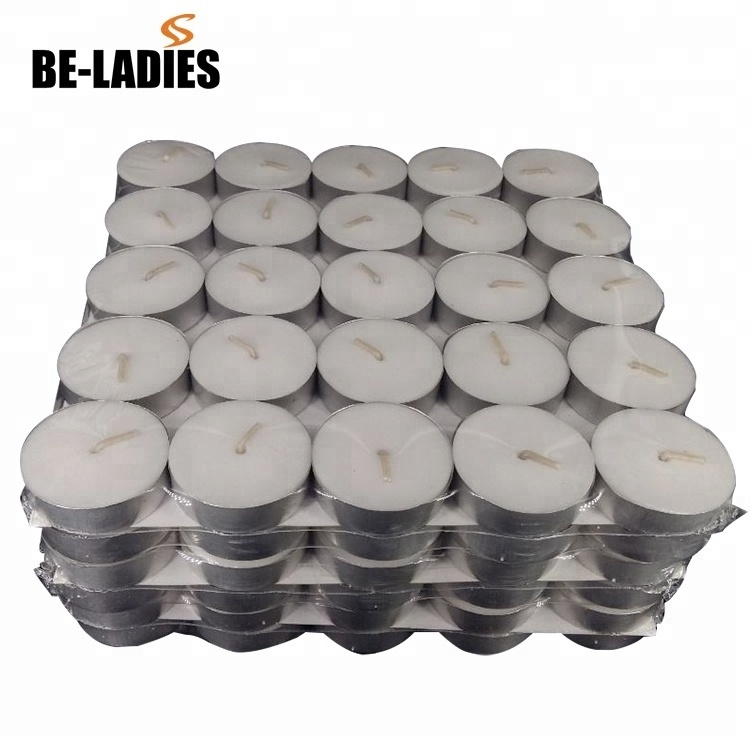 Wholesale bulk white pressed paraffin wax tealight candle