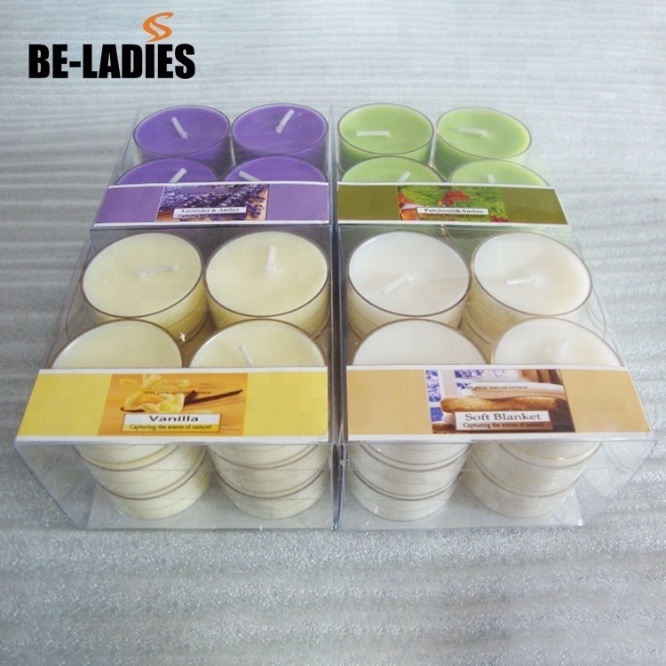 Cheap wholesale 100%  paraffin wax scented mini tea light candle in bulk