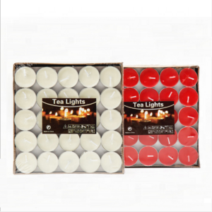 bulk retail candle factory stock 50pcs per pack 8 hours long burning white vegetable wax tealight candle with competitive price