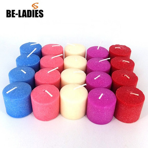 Wholesale colored scented aroma votive pillar candle with 10hrs burning time