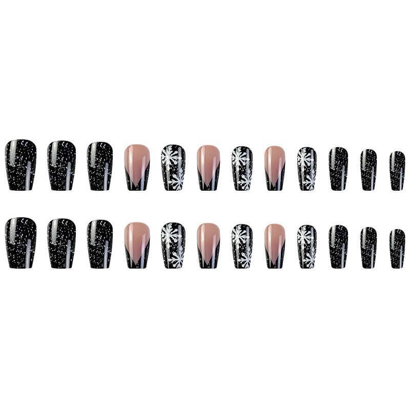 Wholesale 2024 Newest Trending 24 PCs Medium Coffin Artificial Fingernails Cheap Best Quality Handmade Press On Nails