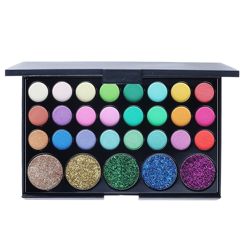 Wholesale bulk Custom logo vegan  glitter eye shadow palette 29 colors make up eye shadow palette