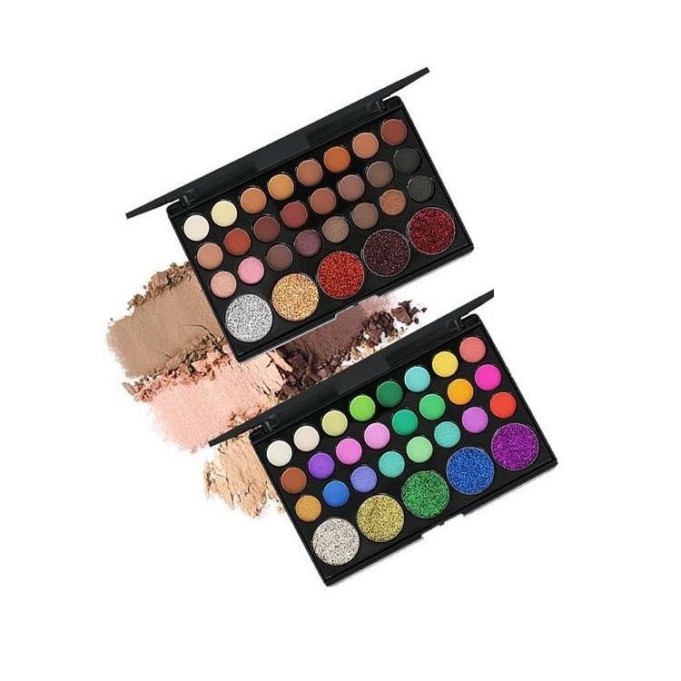 Wholesale bulk Custom logo vegan  glitter eye shadow palette 29 colors make up eye shadow palette