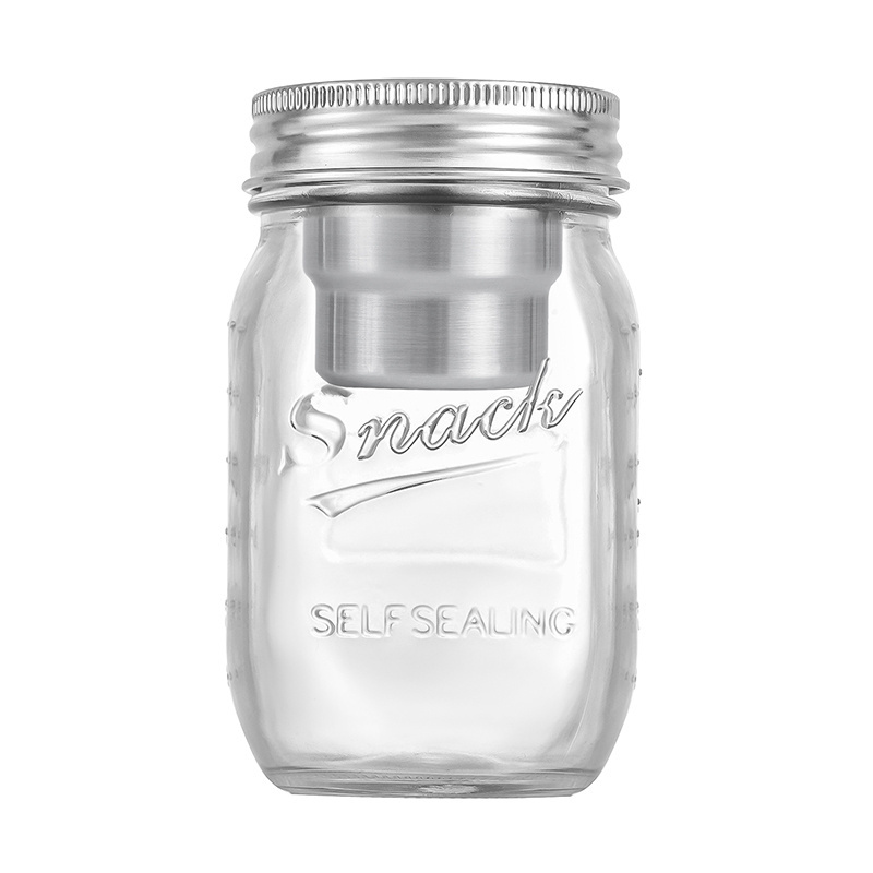 High Quality 450ml Fruit Vegetable Salad Jars 1 Gallon Clear Glass Storage Containers Mason Jar Lids Wide Mouth