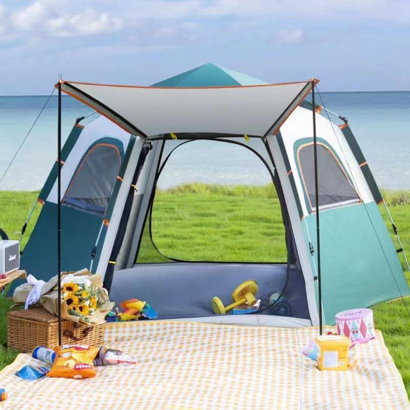 Wholesale Tent Outdoor Portable Folding Automatic Sun Protection Rain Proof Outdoor Camping Equipment Vinyl Tent Supplies