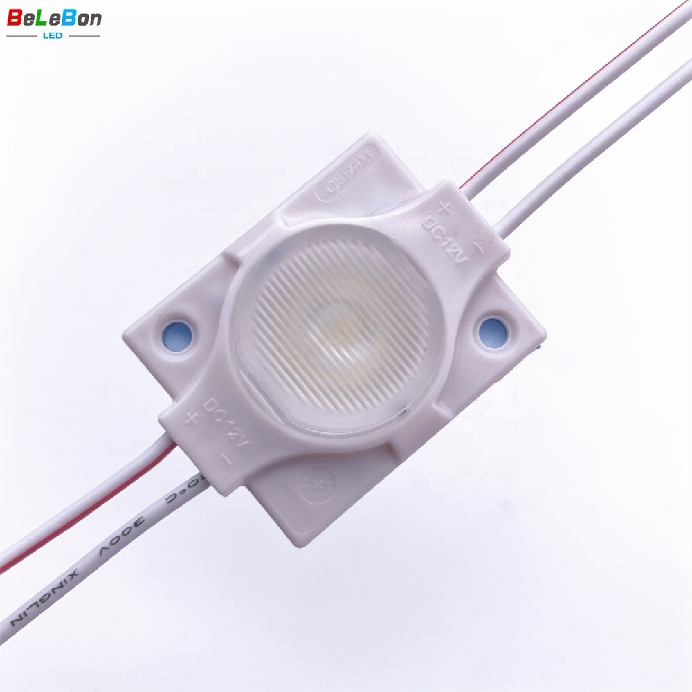 DC12V ABS material single 1 led 1.5W 2W model 3000K 4000K 6000K white side view injection led module for double side light box