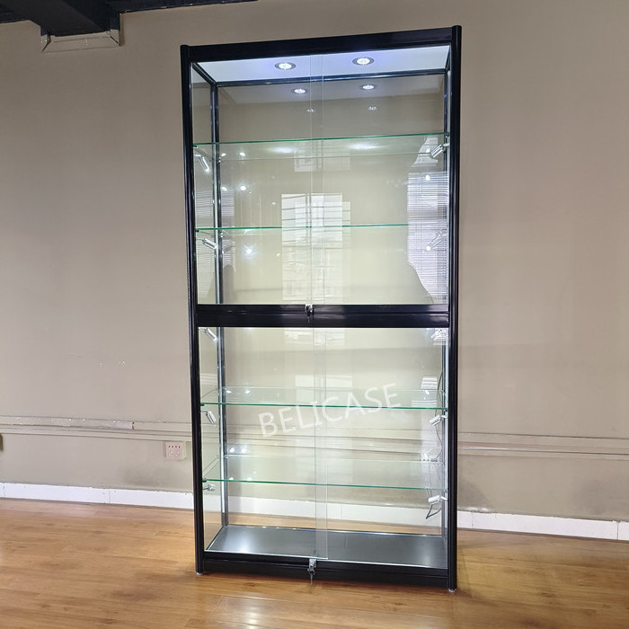 Various Design Vitrine Cabinet Display Cases with Lighting Retail Smoke Shop Interior Design Display Glass Showcase