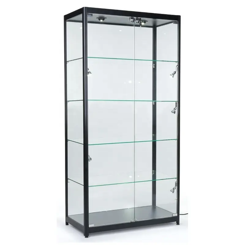 Various Design Vitrine Cabinet Display Cases with Lighting Retail Smoke Shop Interior Design Display Glass Showcase